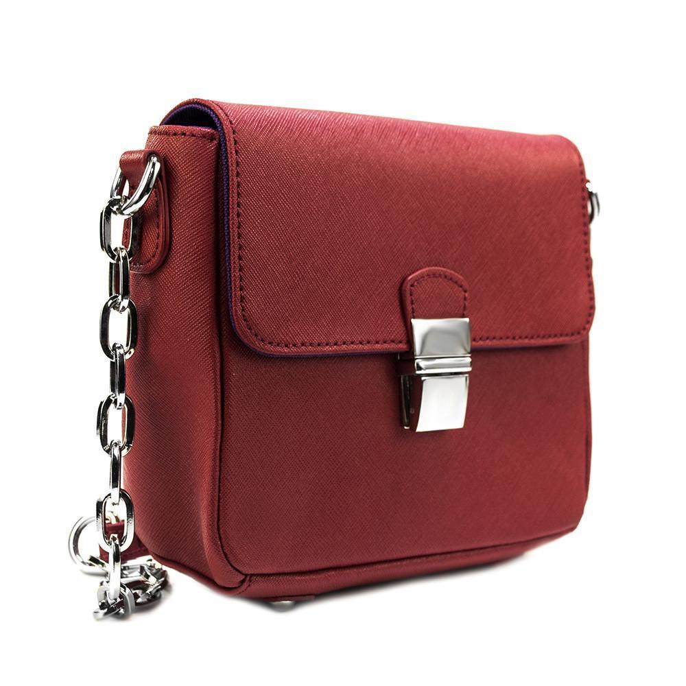 Tiny Leather Handbag - Cabernet - CSB Designs