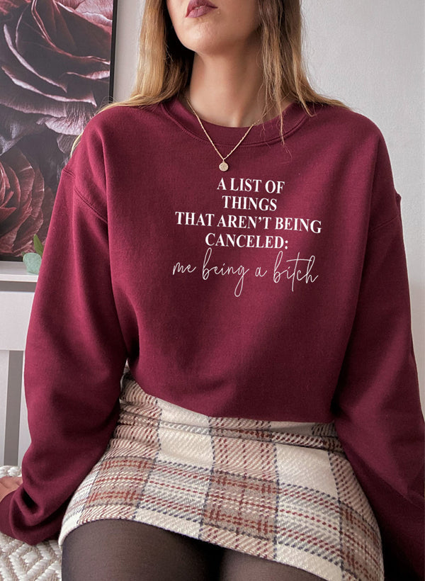 A List Of Things Sweat Shirt