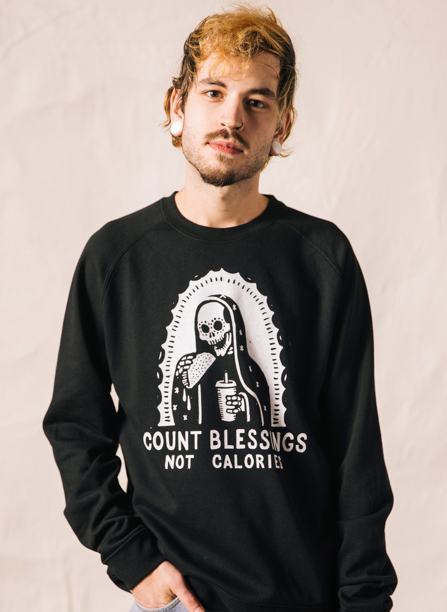 Count Blessings Not Calories Crewneck