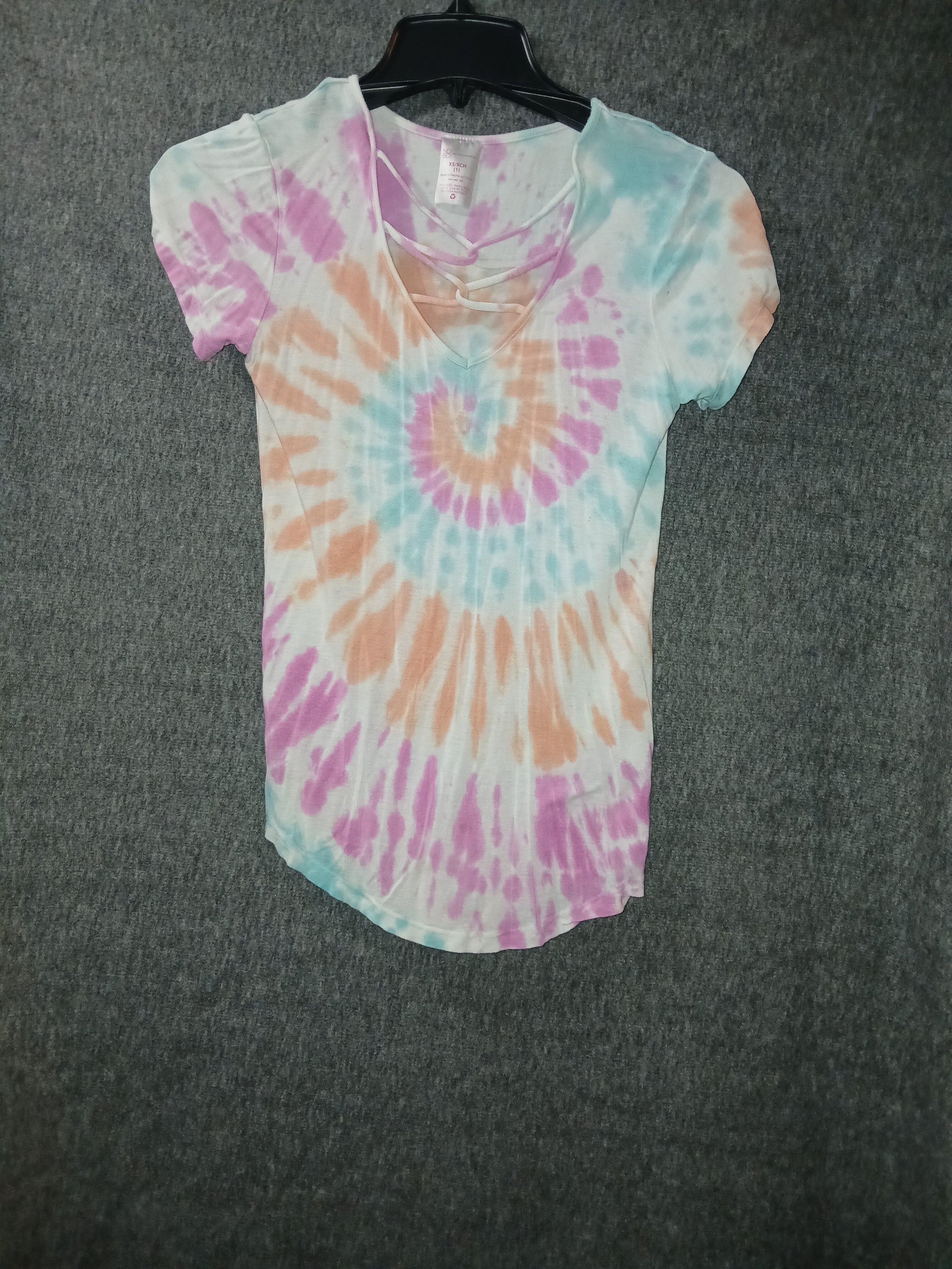 Tie Dye Cross Neck Top